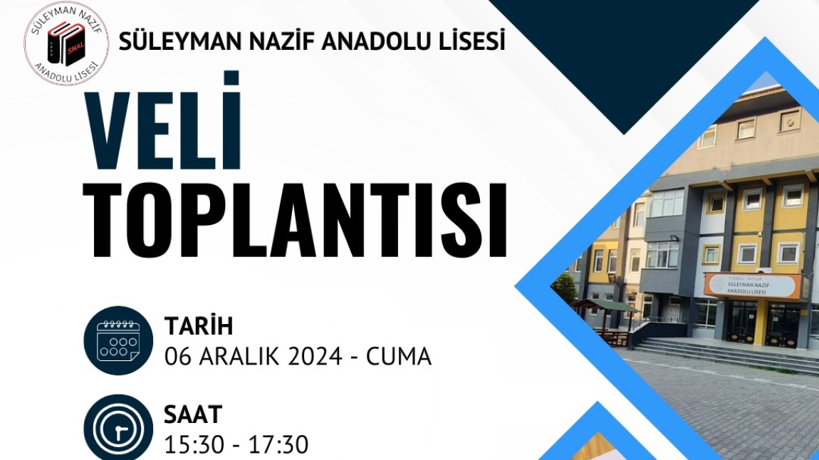 2024-2025 EĞİTİM-ÖĞRETİM YILI 1.DÖNEM VELİ TOPLANTISI